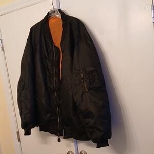 Jordan Craig Black and Orange Bomber Jacket